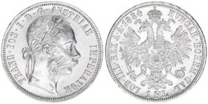 Franz Joseph I. 1848-1916 1 Gulden, 1884. ... 