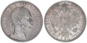 Franz Joseph I. 1848-1916 1 Gulden, 1886. ... 