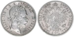 Franz Joseph I. 1848-1916 1 Gulden, 1889. ... 