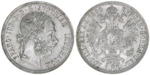 Franz Joseph I. 1848-1916 1 Gulden, 1889. ... 