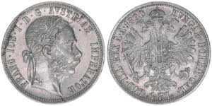 Franz Joseph I. 1848-1916 1 Gulden, 1890. ... 