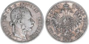 Franz Joseph I. 1848-1916 1 Gulden, 1891. ... 