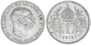 Franz Joseph I. 1848-1916 1 Krone, 1914. ... 