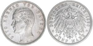 Otto 1886-1913 Bayern. 5 Mark, 1898 D. ... 