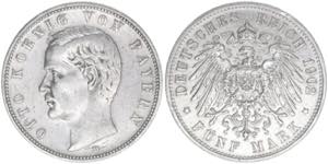 Otto 1886-1913 Bayern. 5 Mark, 1902 D. ... 