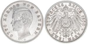 Otto 1886-1913 Bayern. 2 Mark, 1908 D. ... 