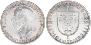 Gustaf V. 1907-1950 Schweden. 5 Kronor, ... 