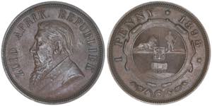 Republik 1852-1902 Südafrika. One Penny, ... 