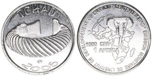 CFA-Franc BEAC (1970 - 2021) Tschad. 1500 ... 