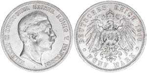 Wilhelm II. 1888-1918 Preussen. 5 Mark, 1900 ... 