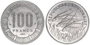 100 Francs, 1985 Gabun. Nickel. 7,00g Schön ... 