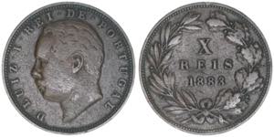 Ludwig I. 1861-1889 Portugal. 10 Reis, 1883. ... 