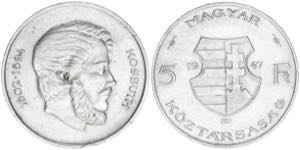 5 Forint, 1947 Ungarn. 11,96g. Schön 45 ... 