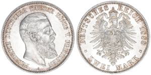 Friedrich III. 1888 Preussen. 2 Mark, 1888 ... 
