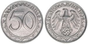Ostmark 50 Reichspfennig, 1938 B. Wien 3,47g ... 