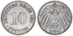 10 Pfennige, 1915 G 3,97g. J.13 ss/vz