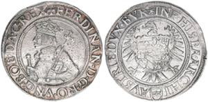 Ferdinand I. 1522-1558-1564 1/2 Taler, ohne ... 