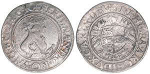 Ferdinand I. 1522-1558-1564 1/4 Taler, ohne ... 