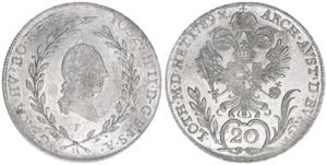 Joseph II. 1780-1790 20 Kreuzer, 1789 F. ... 