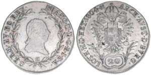 Franz (II.) I.1792-1835 20 Kreuzer, 1804 C. ... 