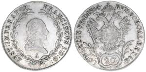 Franz (II.) I.1792-1835 20 Kreuzer, 1814 A. ... 