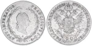 Franz (II.) I.1792-1835 20 Kreuzer, 1825 A. ... 