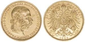 Franz Joseph I. 1848-1916 20 Kronen, 1895. ... 