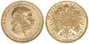 Franz Joseph I. 1848-1916 20 Kronen, 1896. ... 