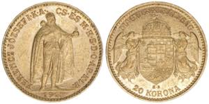 Franz Joseph I. 1848-1916 20 Corona, 1912 ... 