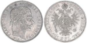 Franz Joseph I. 1848-1916 2 Gulden, 1871 A. ... 