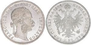 Franz Joseph I. 1848-1916 2 Gulden, 1888. ... 
