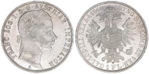 Franz Joseph I. 1848-1916 1 Gulden, 1860 A. ... 