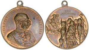 Franz Joseph I. 1848-1916 Medaille mit ... 