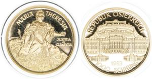 1000 Schilling, 1993 Münze Österreich - ... 