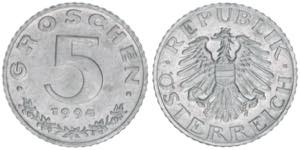 Verkehrsmünzen 5 Groschen, 1994. Auflage ... 