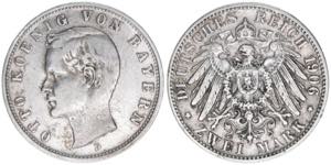 Otto 1886-1913 Bayern. 2 Mark, 1906 D. ... 