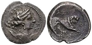 Drachme, 150-130 BC Gallien Massalia. Av: ... 