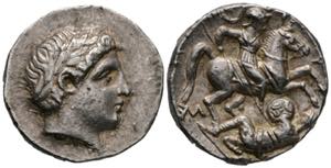 Paionien Patraos 335-315 BC Griechen. AR ... 