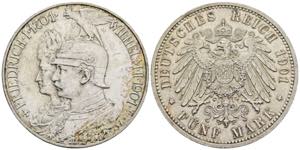 Wilhelm II. 1888-1918 Preussen. 5 Mark, 1901 ... 