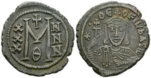 Theophilus 829-842 Byzanz. Bronzefollis. ... 