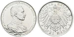Wilhelm II. 1888-1918 Preussen. 2 Mark, 1913 ... 