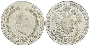Franz II. (I.) 1792-1835 20 Kreuzer, 1827 A. ... 