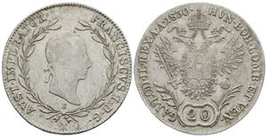 Franz II. (I.) 1792-1835 20 Kreuzer, 1830 E. ... 