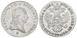 Franz II. (I.) 1792-1835 3 Kreuzer, 1821 B. ... 
