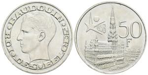 Baudouin 1951-1993 Belgien. 50 Francs, 1958. ... 