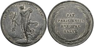 Zinnmedaille, 1814 Frankreich. auf den ... 