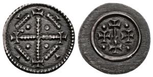 Ungarn Geza II. 1141-1162 Denar. 0,21g stfr