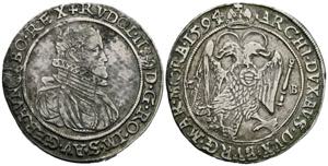Rudolph II. 1576-1612 1/2 Taler, 1594 KB. ... 