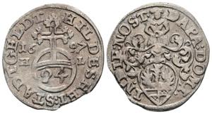 1/24 Taler, 1697 Stadt Hildesheim. ... 