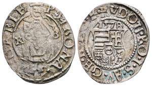 Rudolph II. 1576-1612 Denar, 1578 KB. ... 